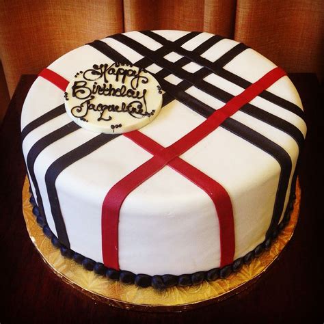 burberry themed cake|Burberry birthday cake.